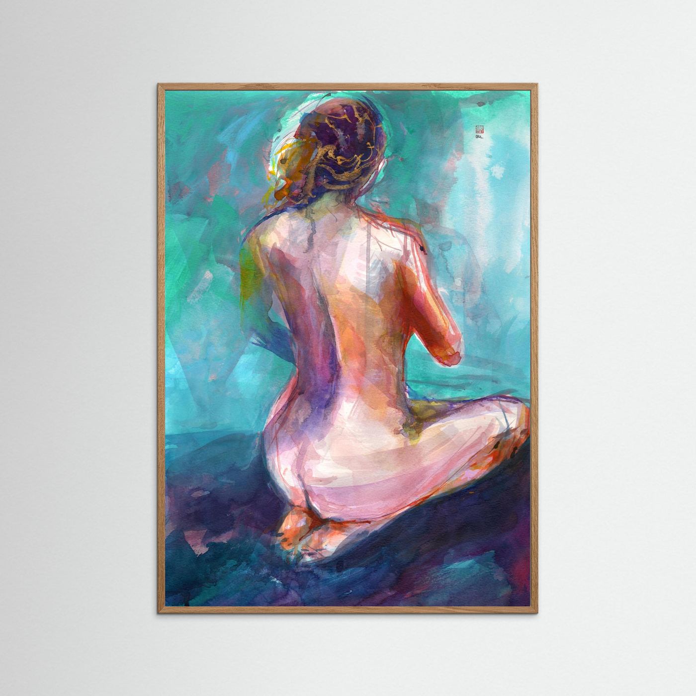 Annie on knees - Print on fine art paper