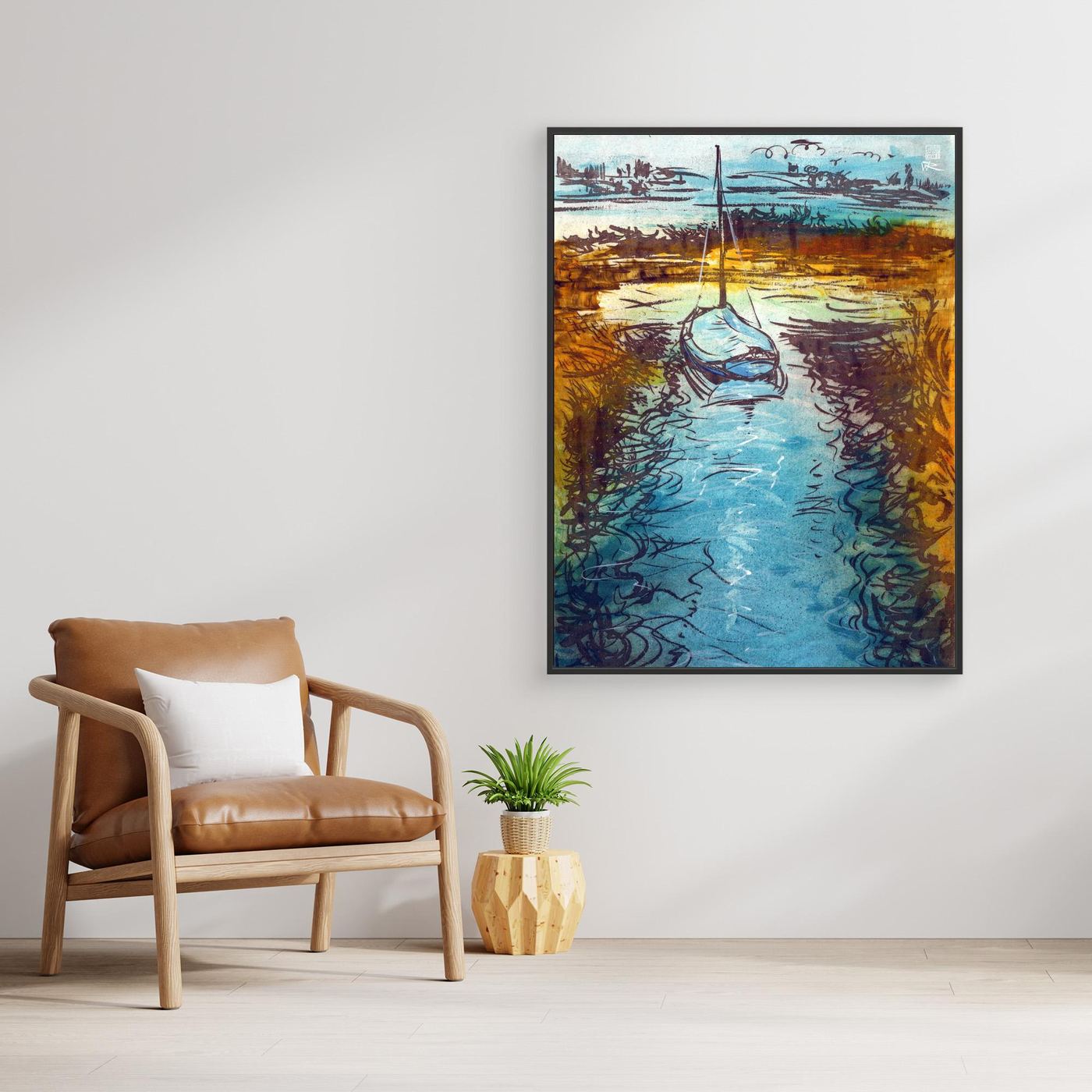 Stiffkey mooring edition 2 - Canvas art print