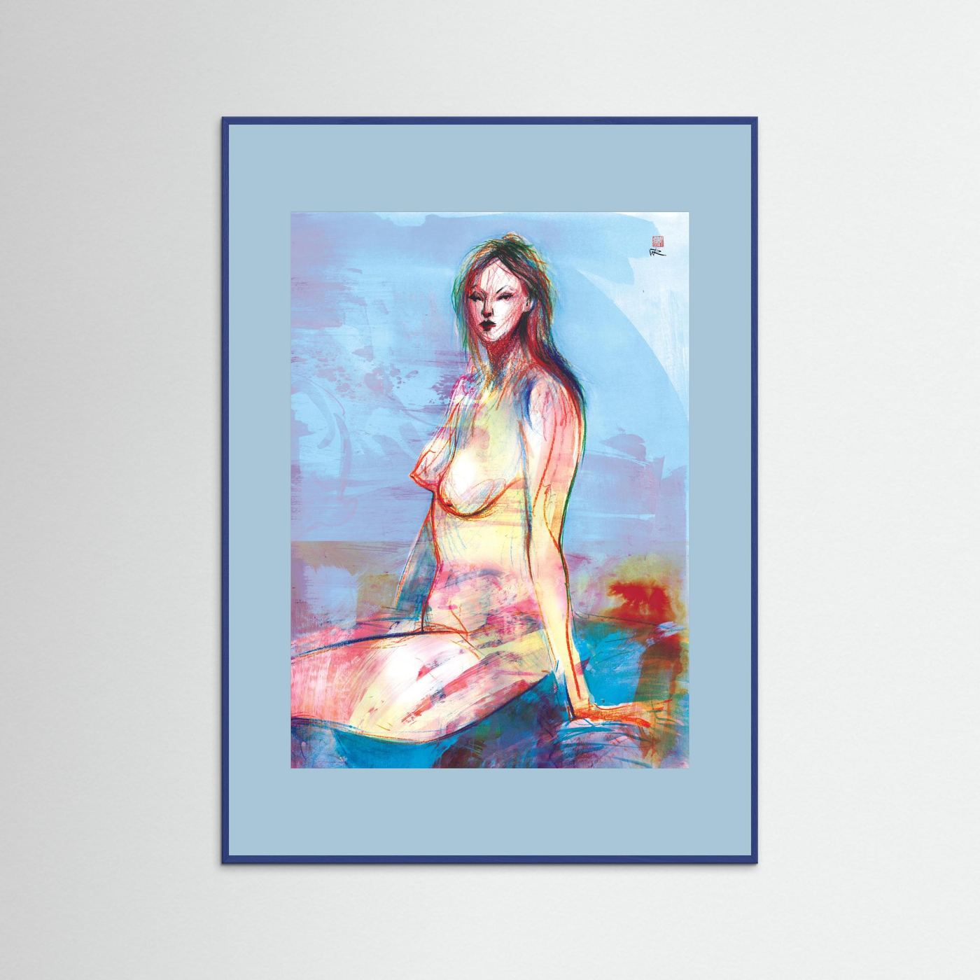 Seated in reflection - Print on fine art paper