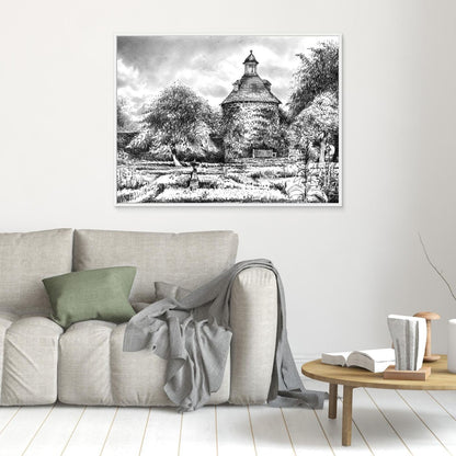 Rousham pigeon house - Canvas print