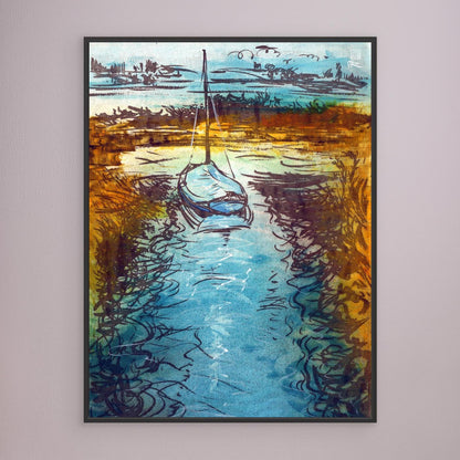 Stiffkey mooring edition 2 - Canvas art print