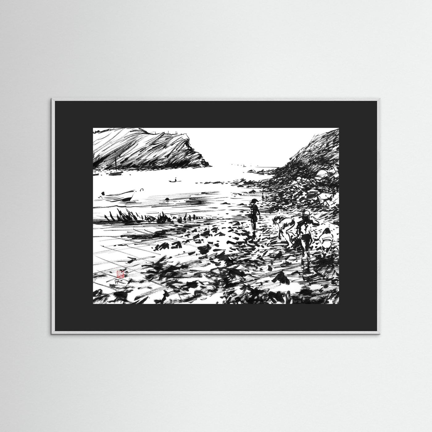 Lulworth Cove rock pools - Print on fine art paper
