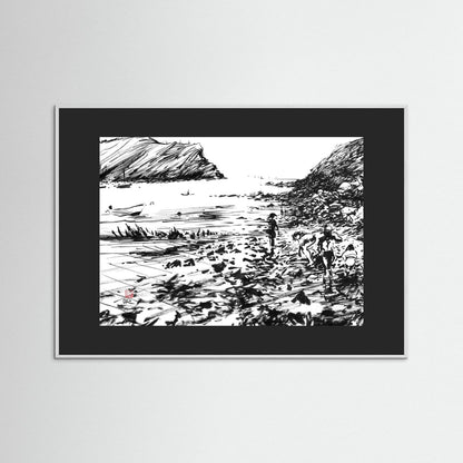 Lulworth Cove rock pools - Print on fine art paper