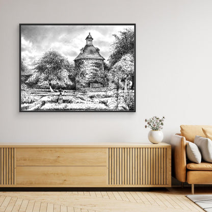 Rousham pigeon house - Canvas print