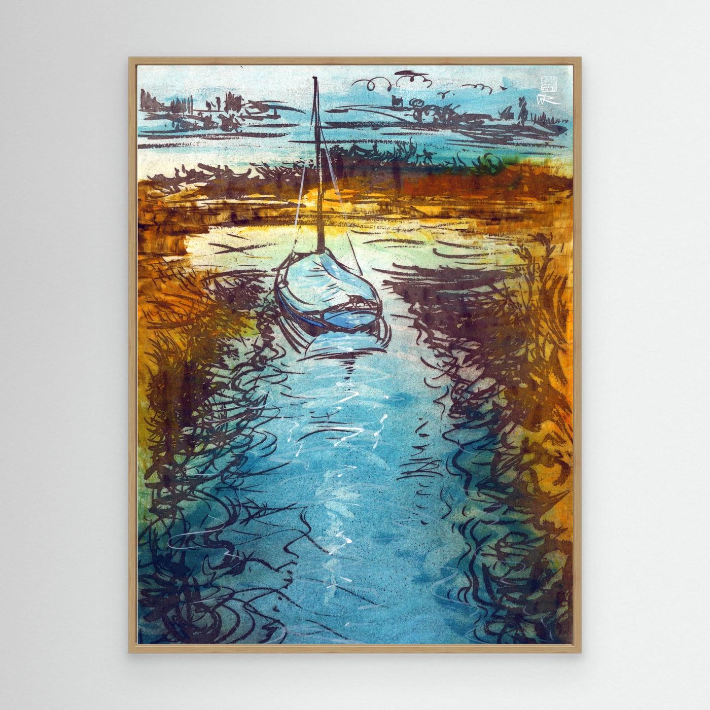 Stiffkey mooring edition 2 - Canvas art print