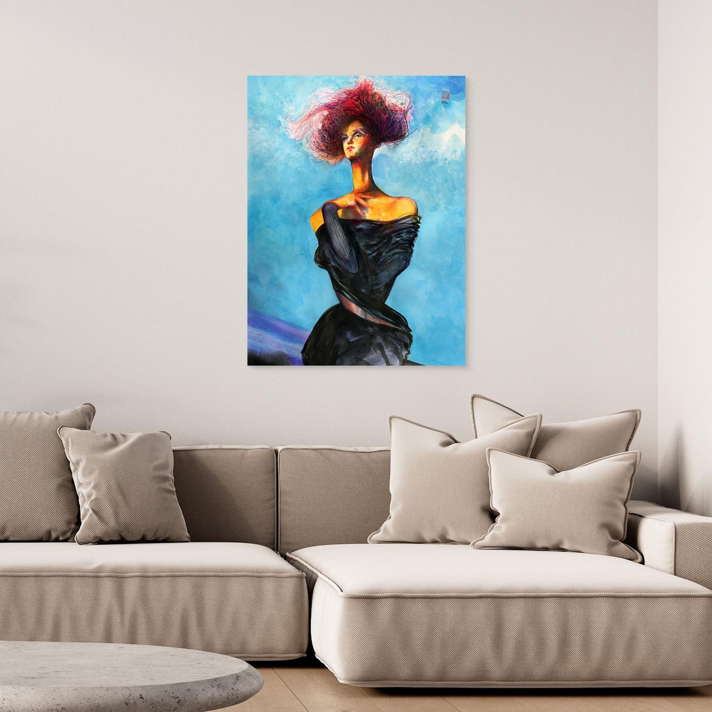Galiano blue doll - Canvas print