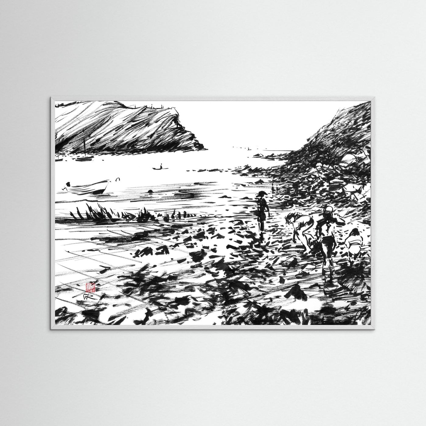 Lulworth Cove rock pools - Print on fine art paper