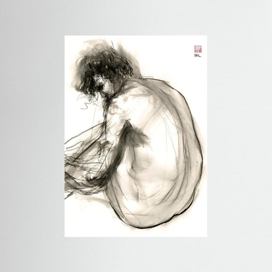 Turning away - Print on fine art paper