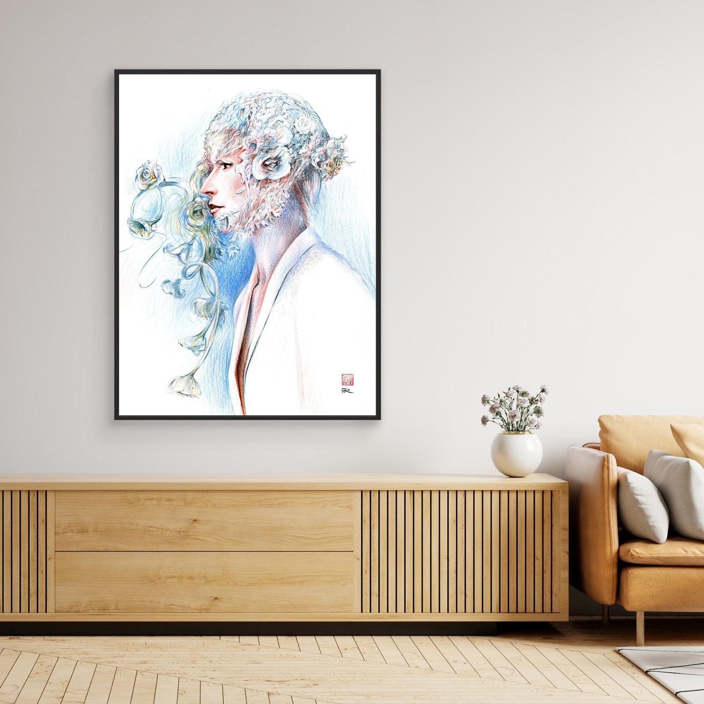 Lace hat - Canvas art print
