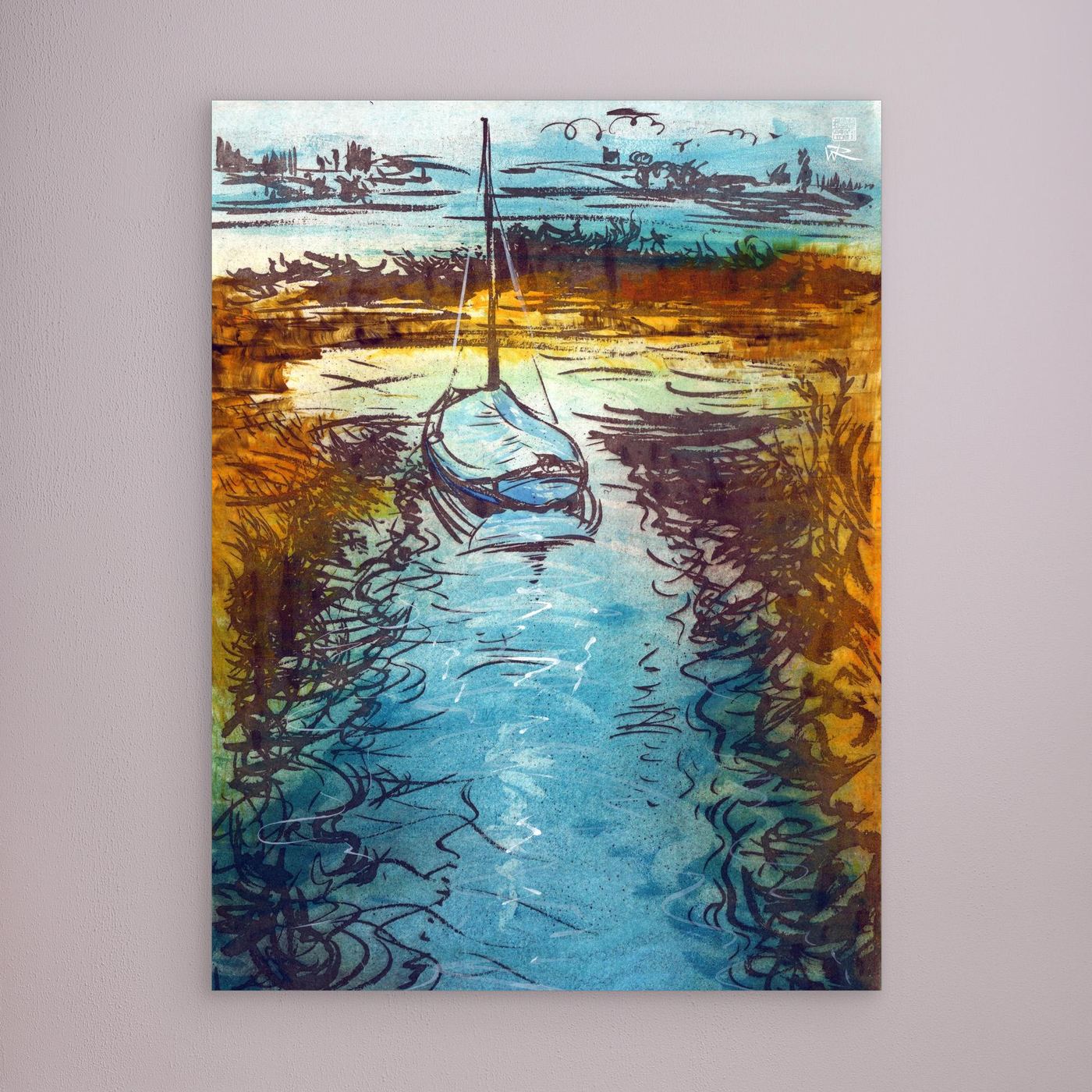 Stiffkey mooring edition 2 - Canvas art print