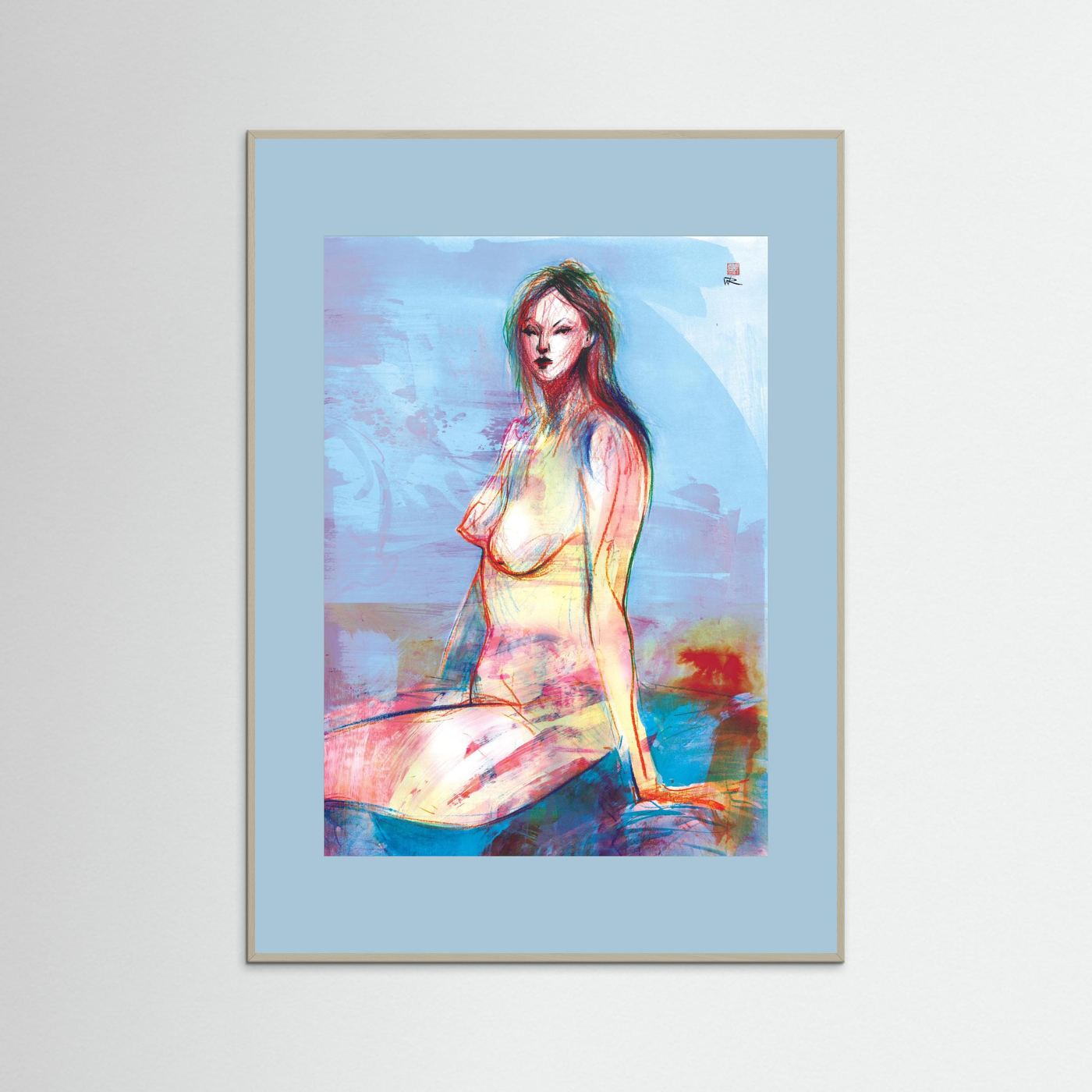 Seated in reflection - Print on fine art paper