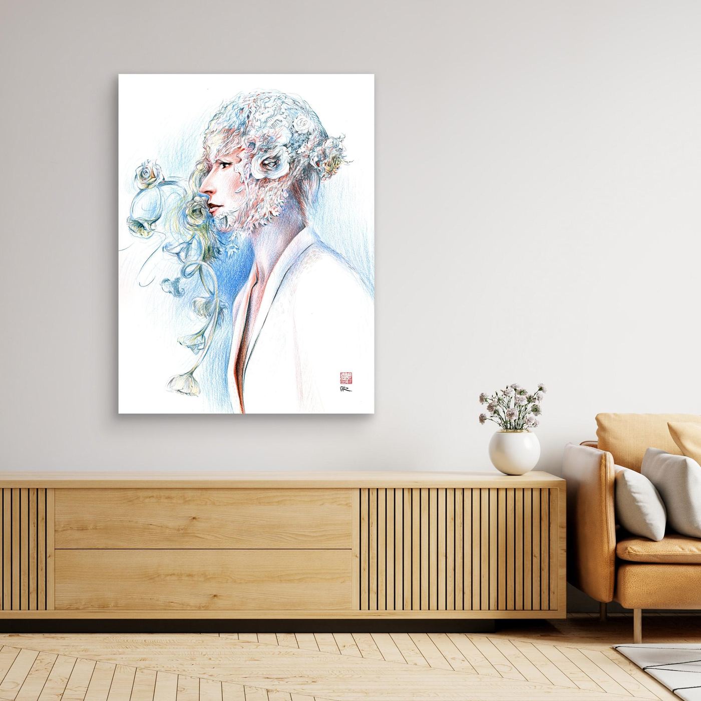Lace hat - Canvas art print