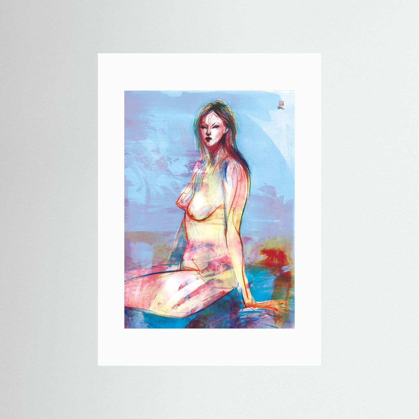 Seated in reflection - Print on fine art paper