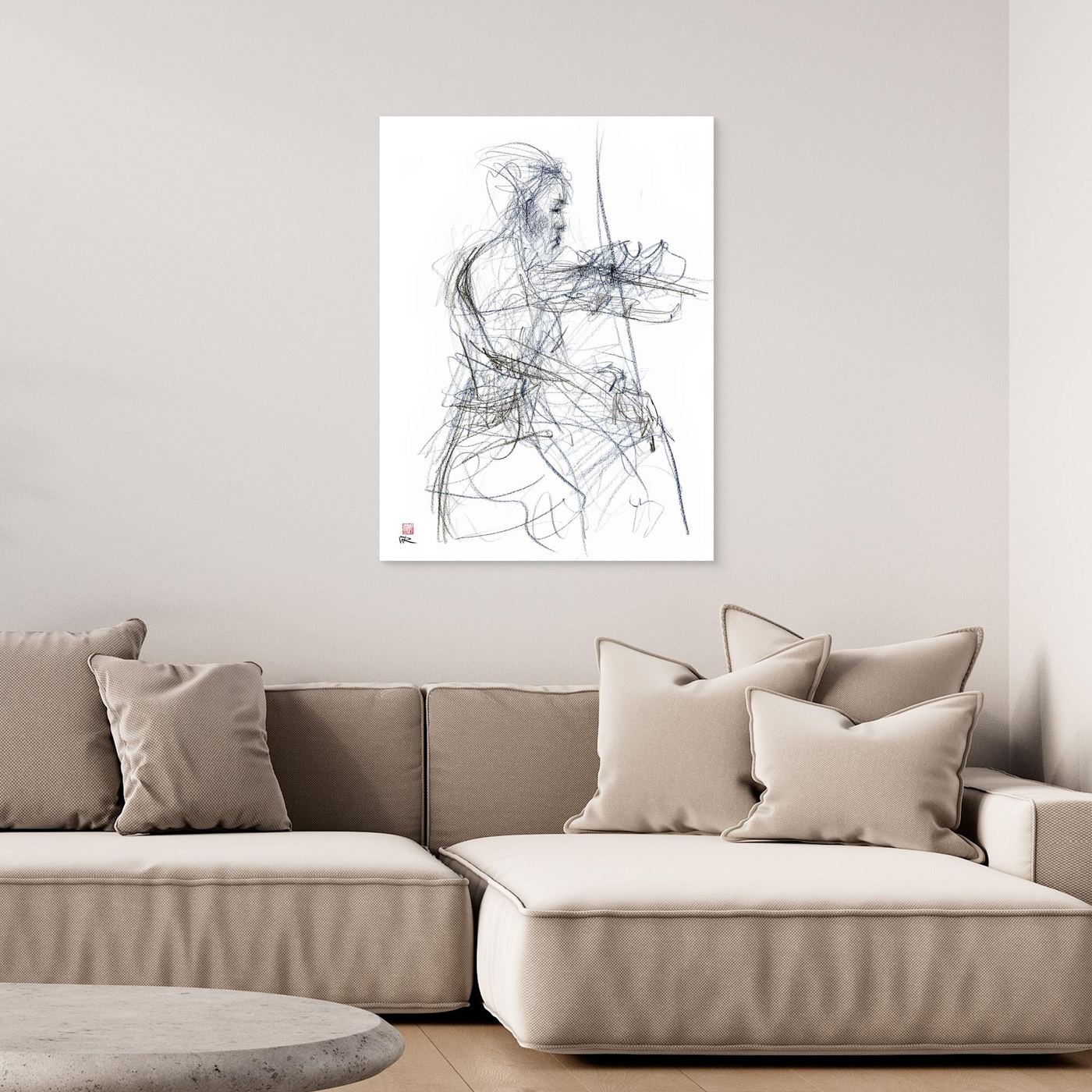 Charlotte Spruit on violin - Canvas print