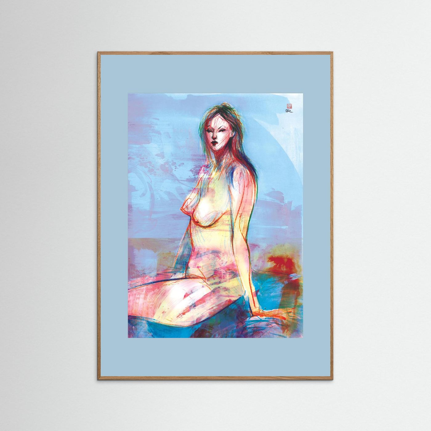 Seated in reflection - Print on fine art paper