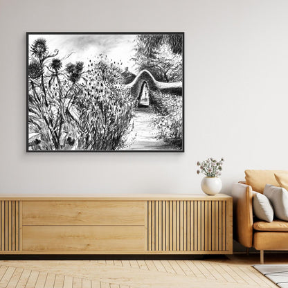 Rousham kitchen garden - Canvas art print