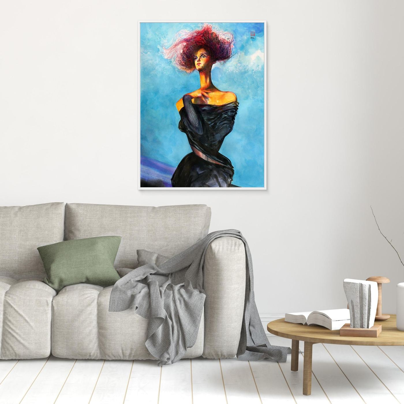 Galiano blue doll - Canvas print