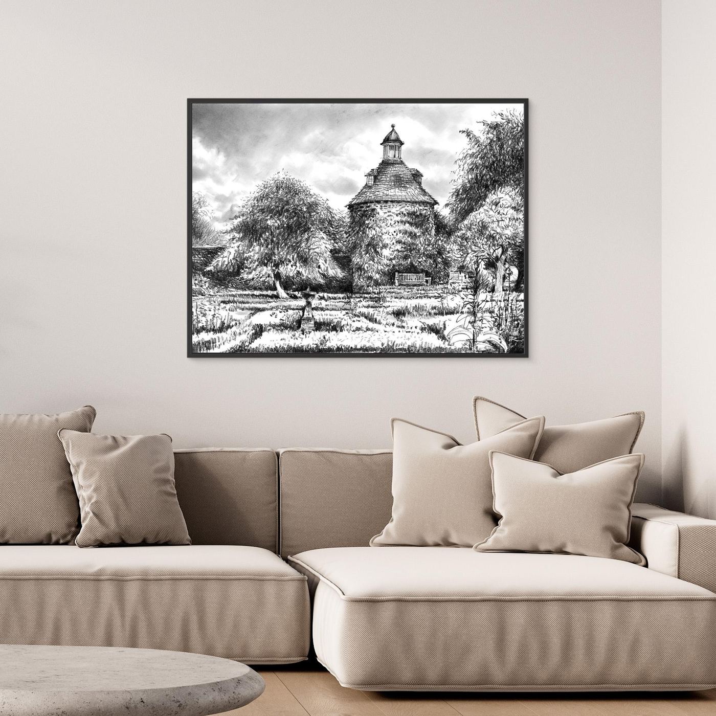 Rousham pigeon house - Canvas print