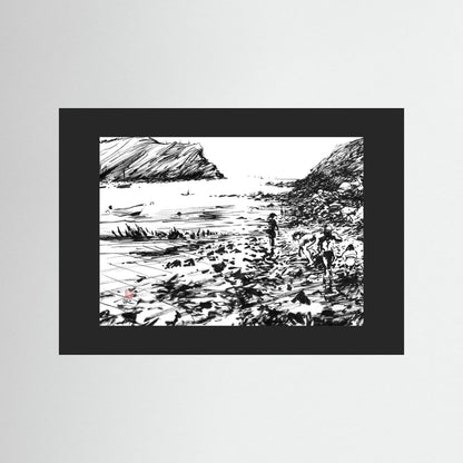 Lulworth Cove rock pools - Print on fine art paper