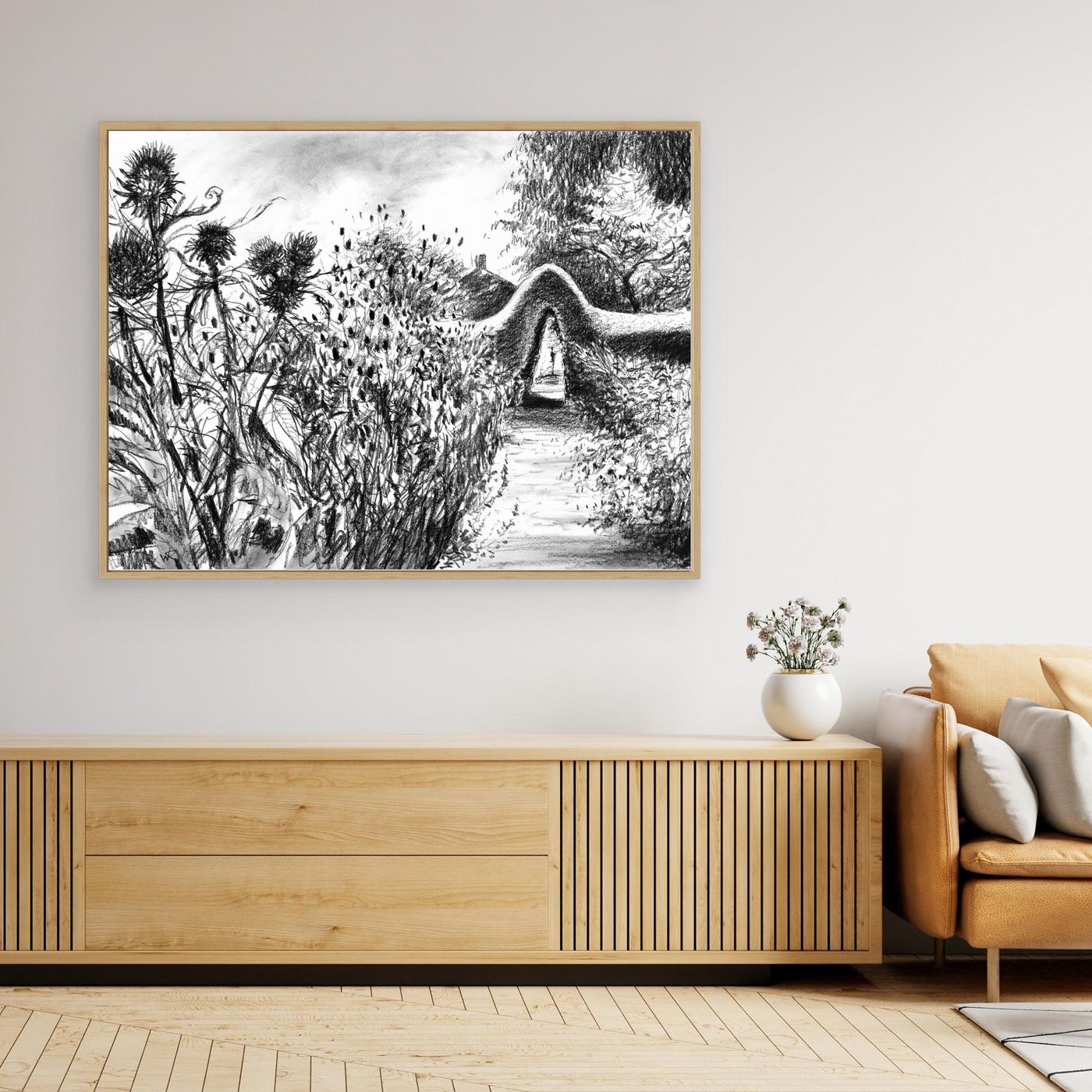 Rousham kitchen garden - Canvas art print