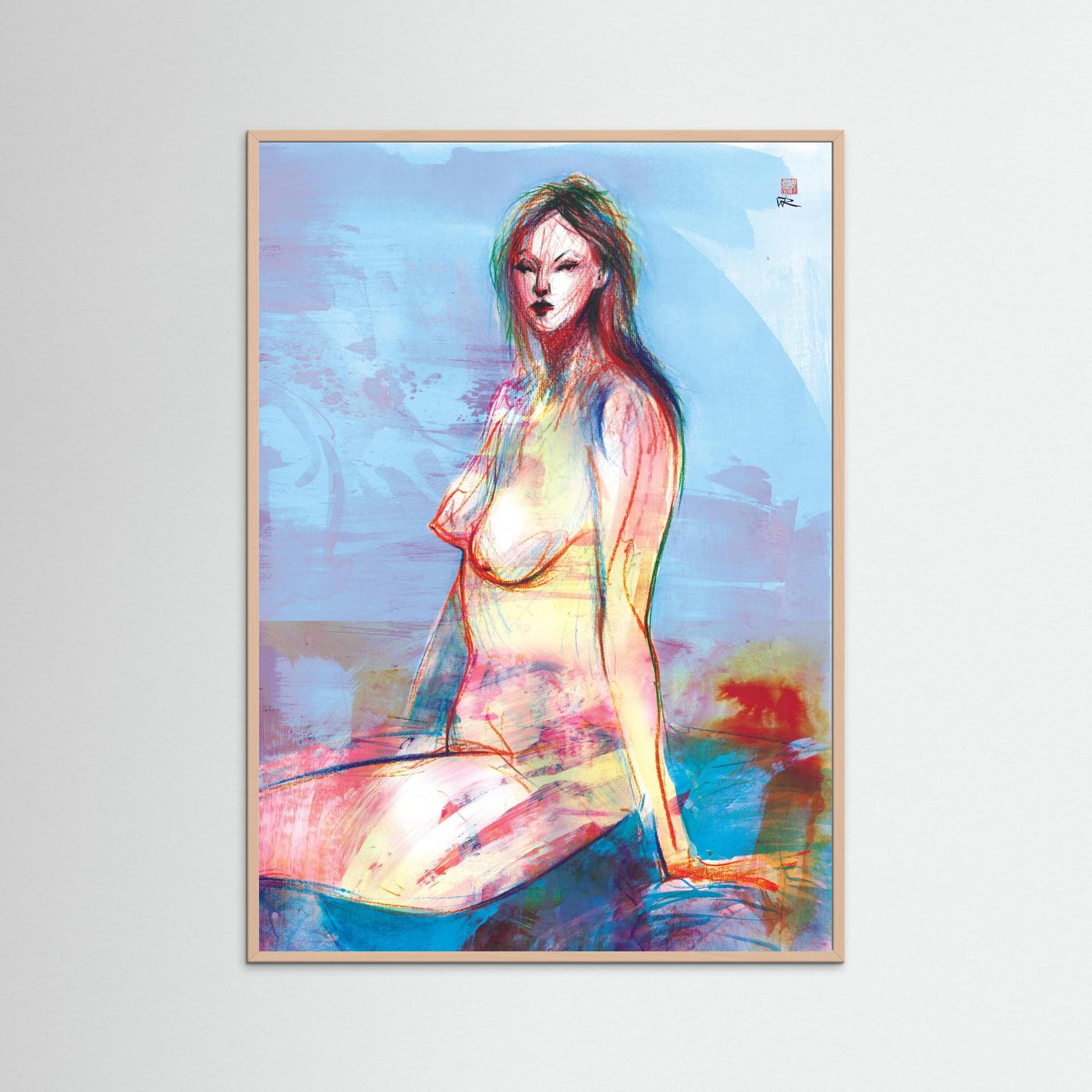 Seated in reflection - Print on fine art paper