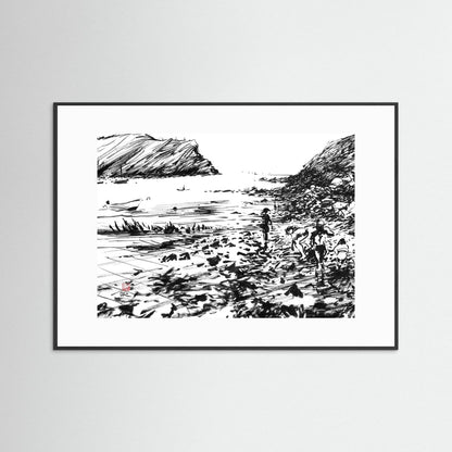 Lulworth Cove rock pools - Print on fine art paper