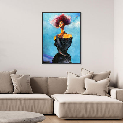 Galiano blue doll - Canvas print
