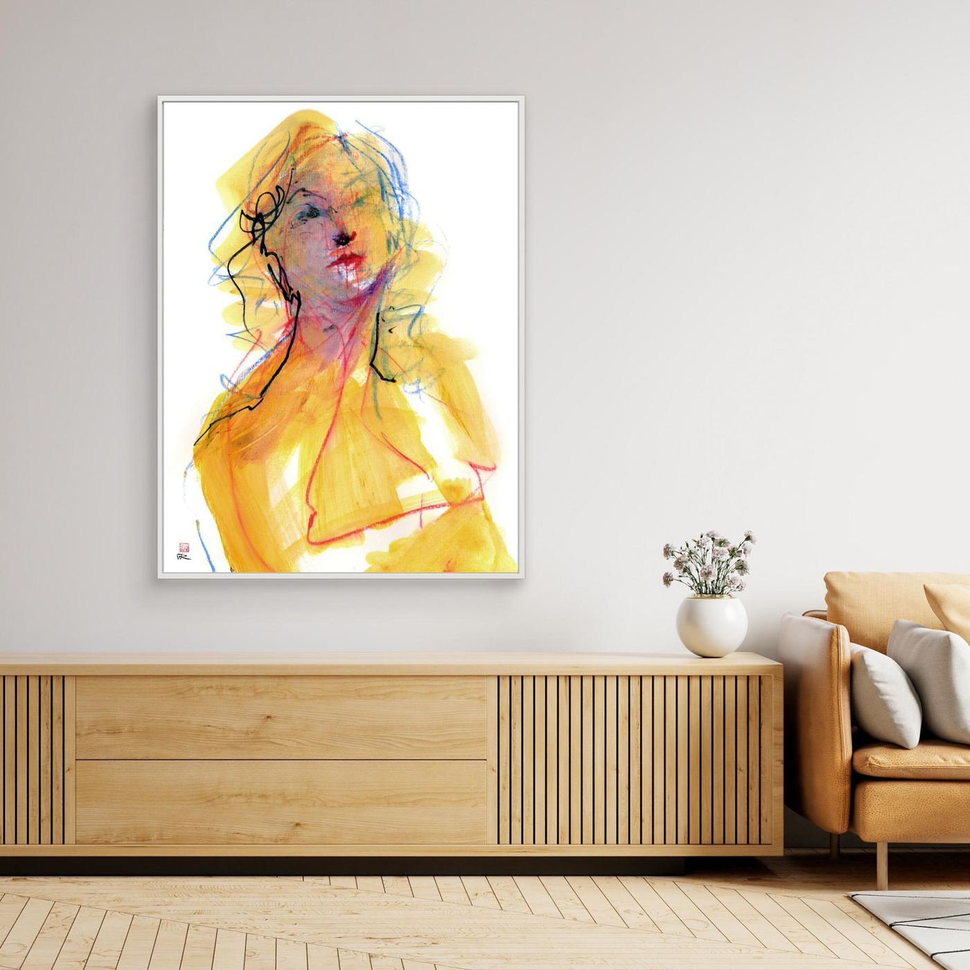 Red riding hood portrait - canvas print