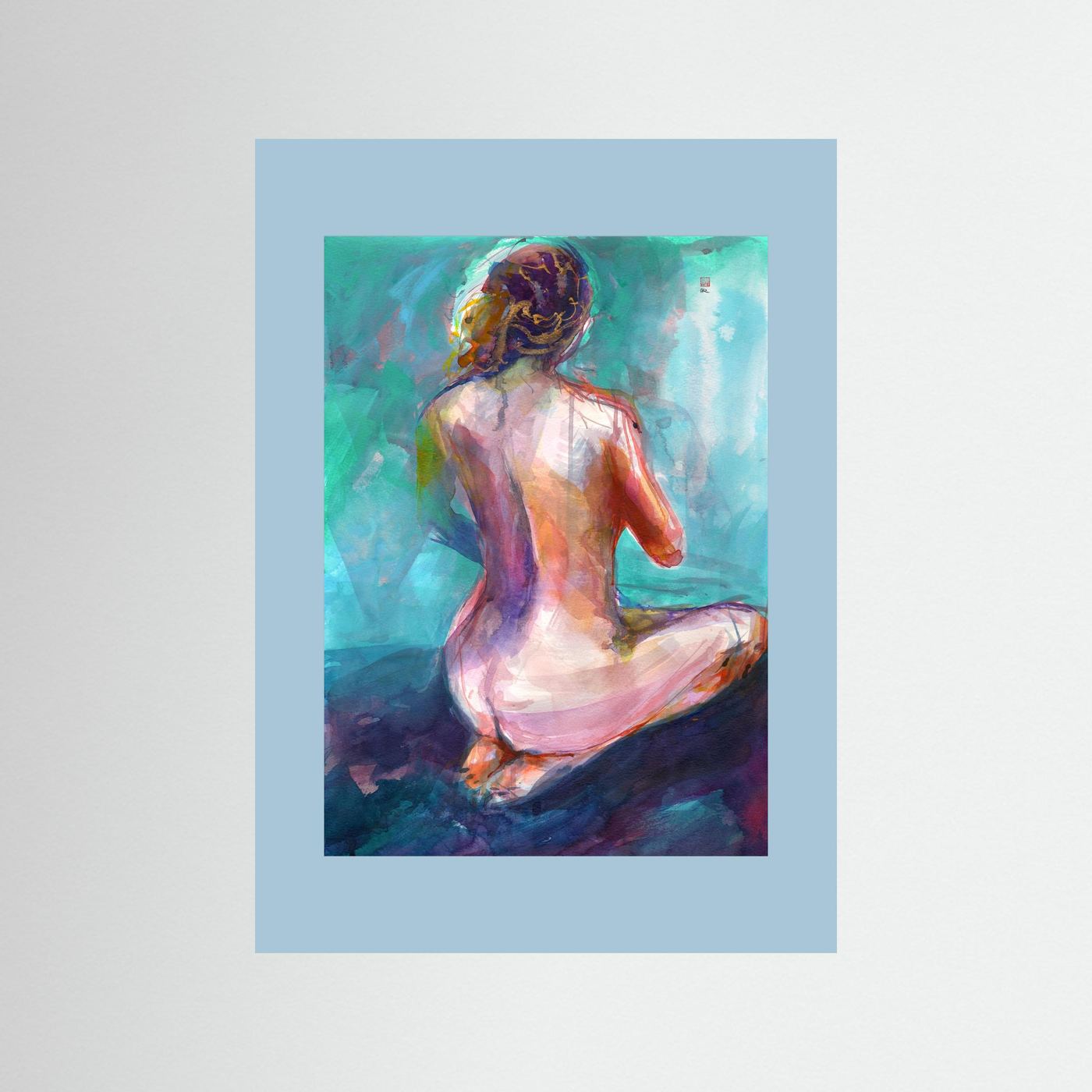 Annie on knees - Print on fine art paper