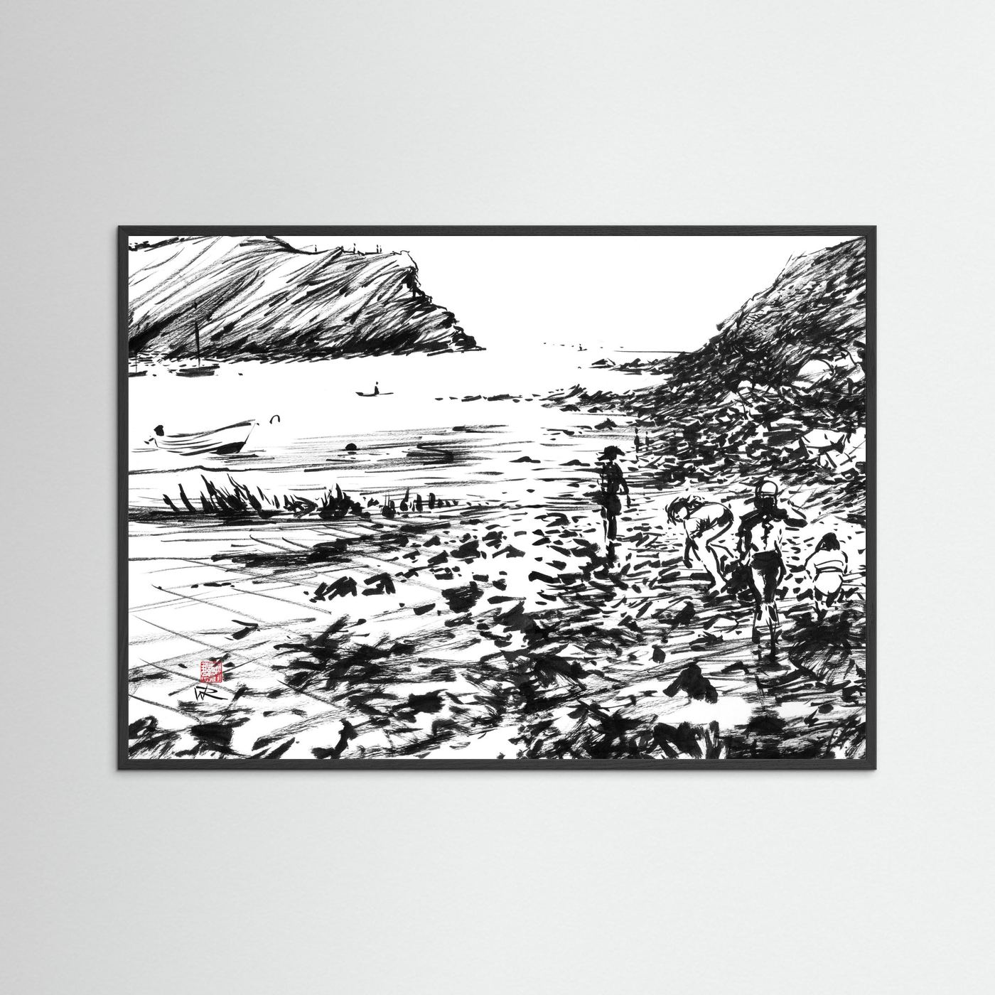 Lulworth Cove rock pools - Print on fine art paper