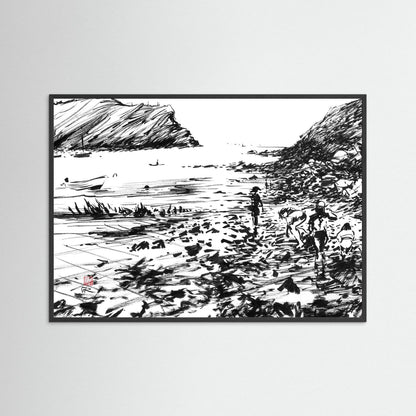 Lulworth Cove rock pools - Print on fine art paper