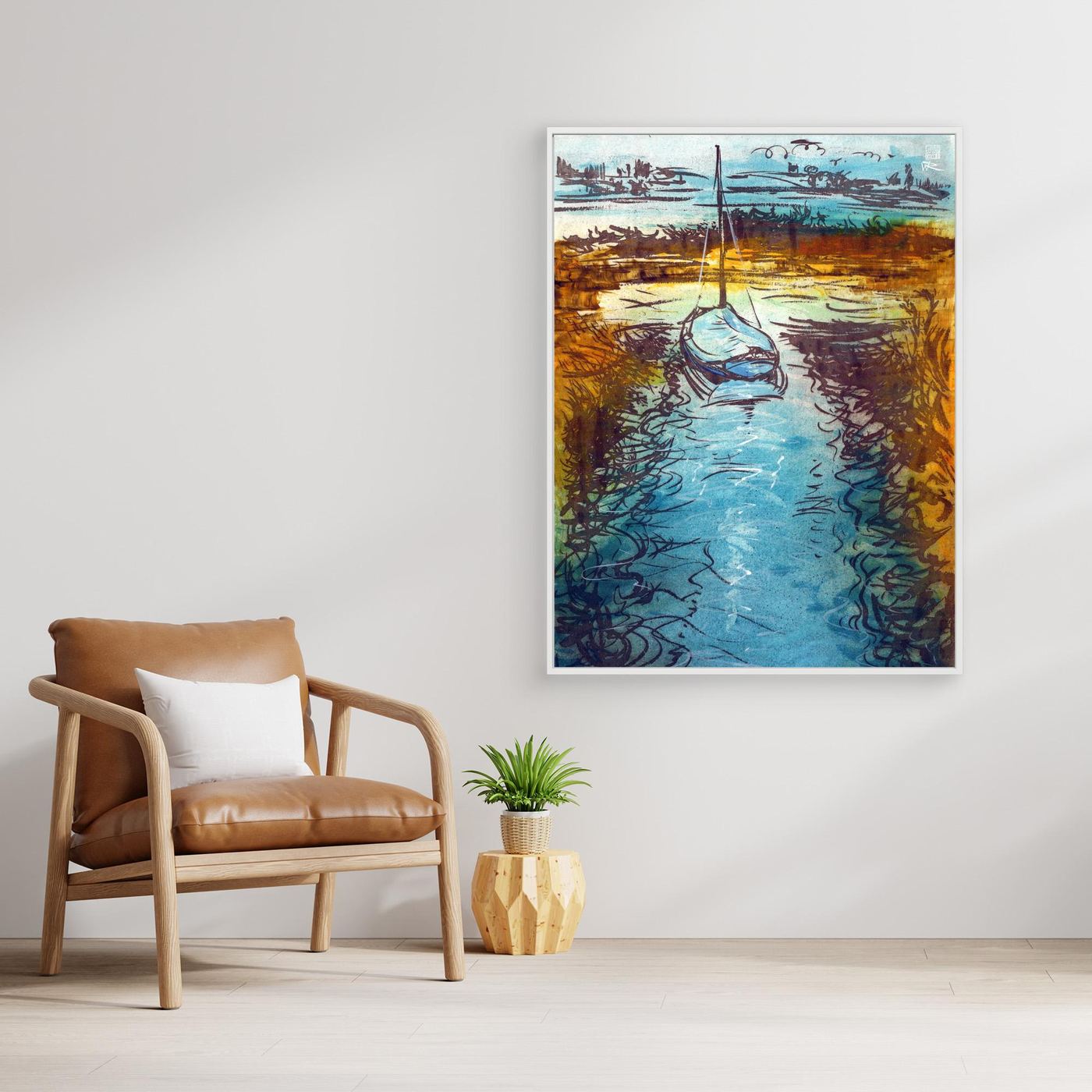 Stiffkey mooring edition 2 - Canvas art print