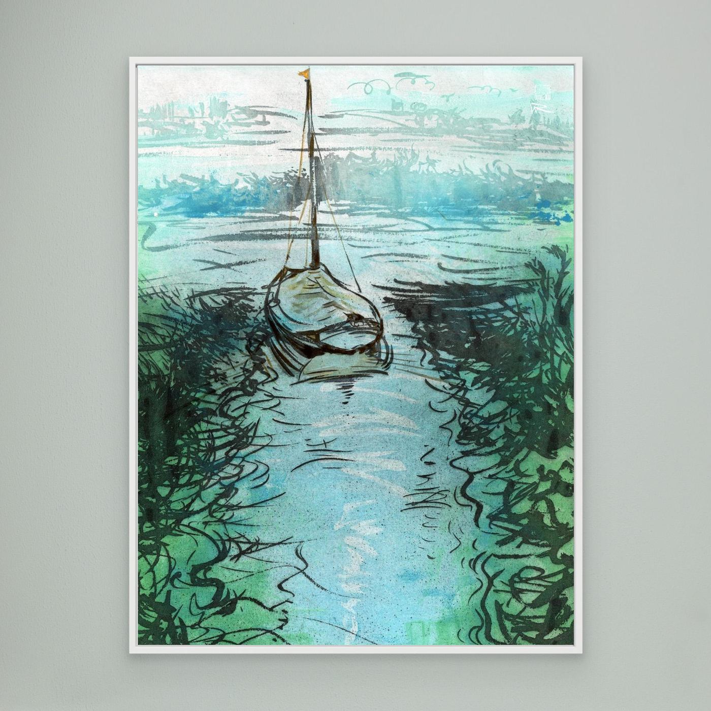 Stiffkey mooring edition 3 - Canvas print