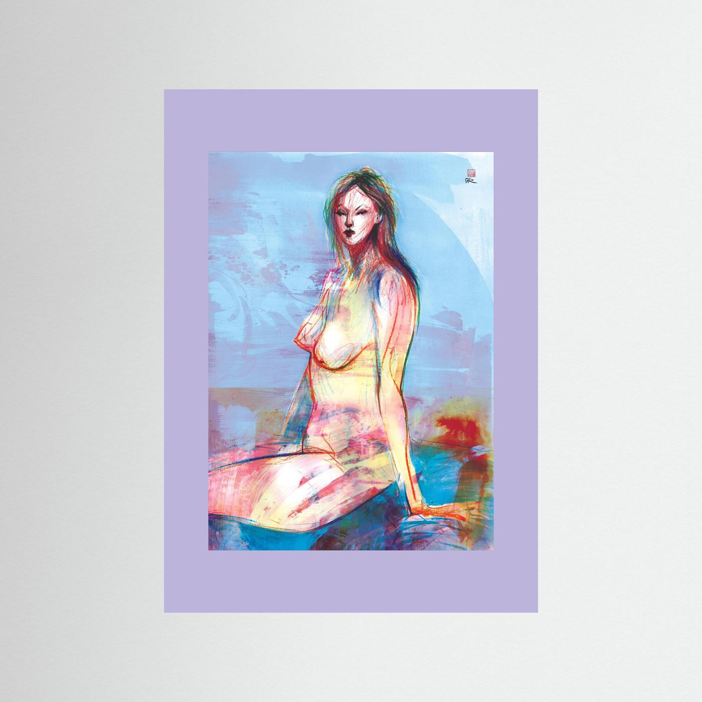 Seated in reflection - Print on fine art paper