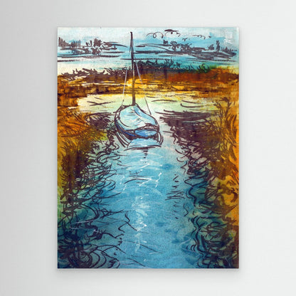 Stiffkey mooring edition 2 - Canvas art print