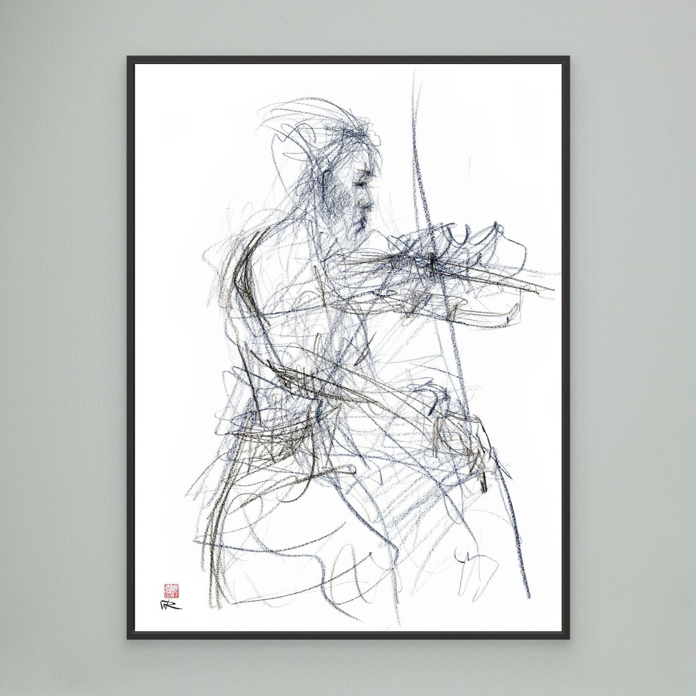 Charlotte Spruit on violin - Canvas print