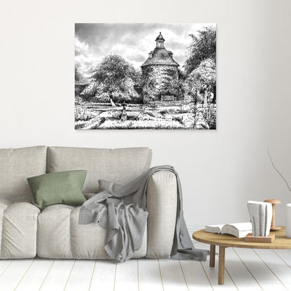 Rousham pigeon house - Canvas print
