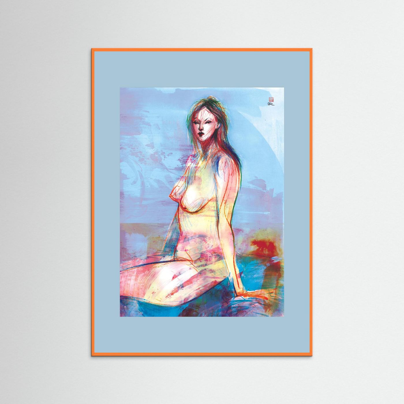 Seated in reflection - Print on fine art paper