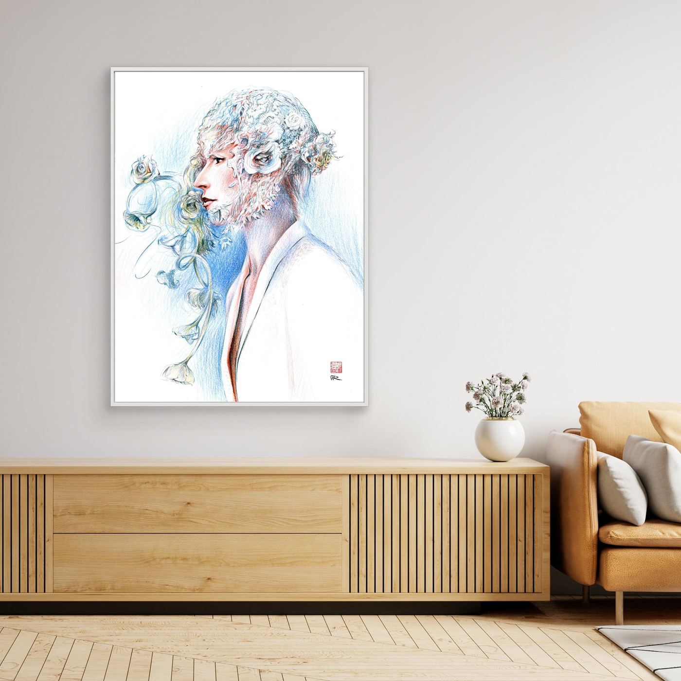 Lace hat - Canvas art print