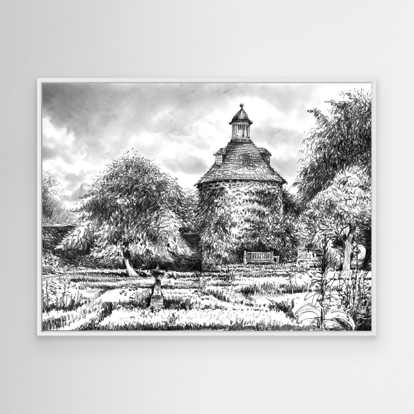 Rousham pigeon house - Canvas print