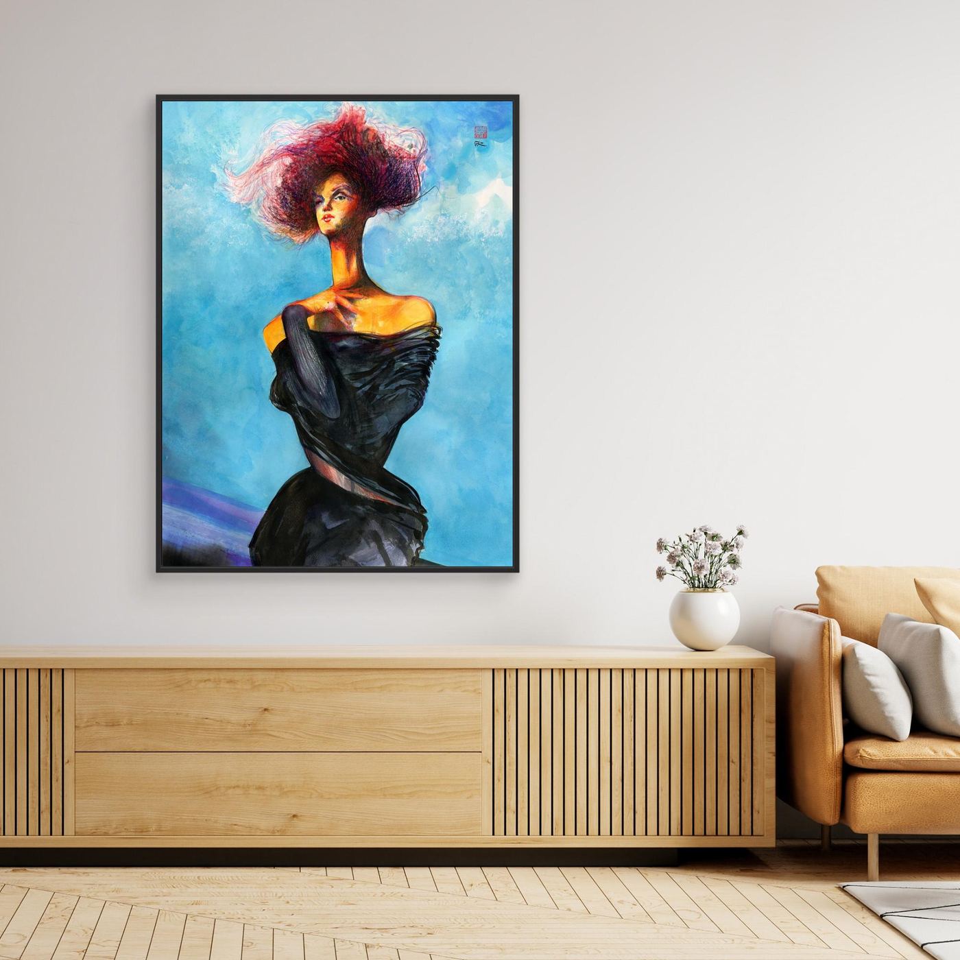 Galiano blue doll - Canvas print