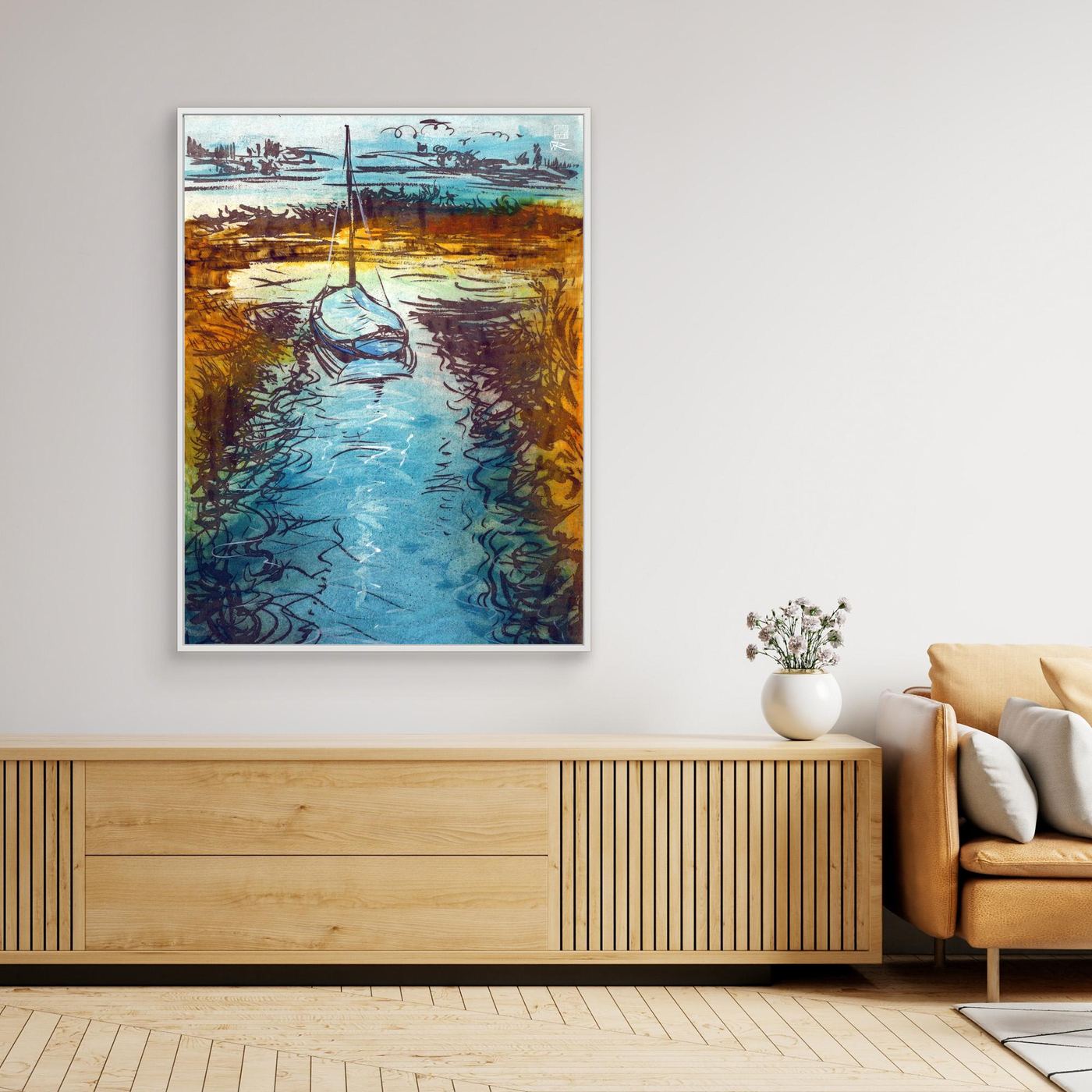 Stiffkey mooring edition 2 - Canvas art print