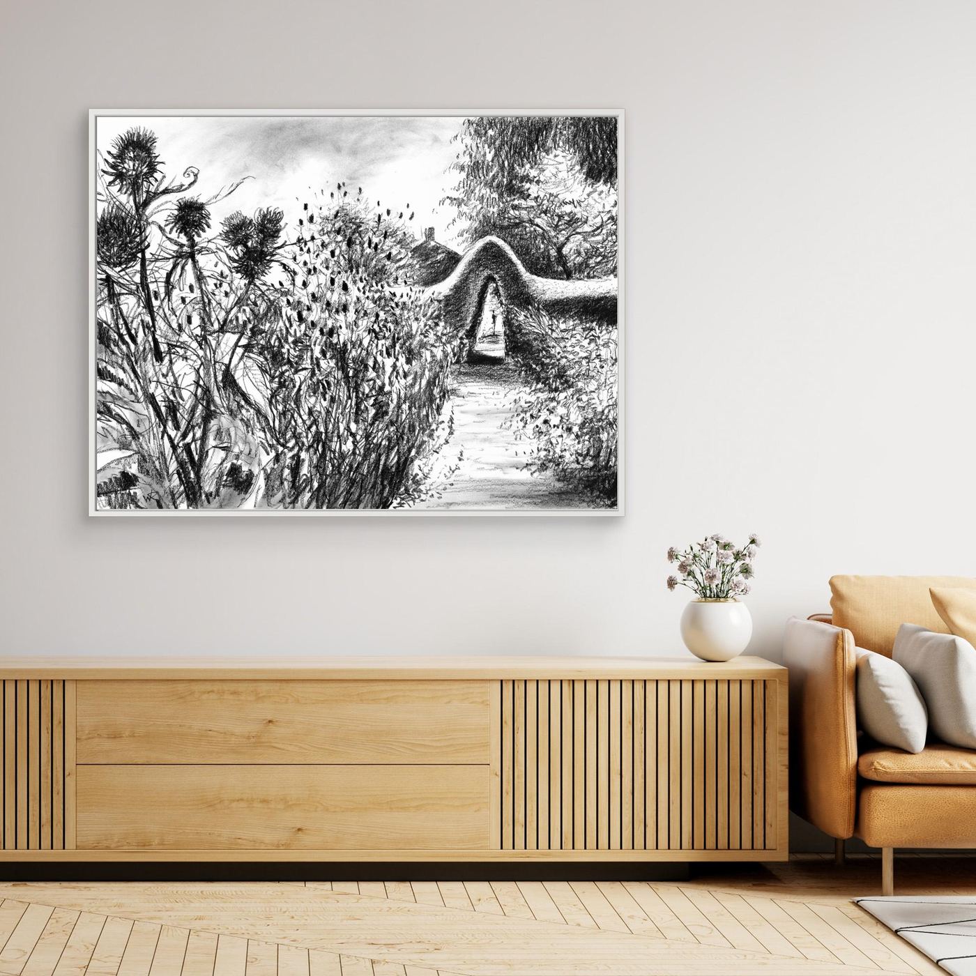 Rousham kitchen garden - Canvas art print