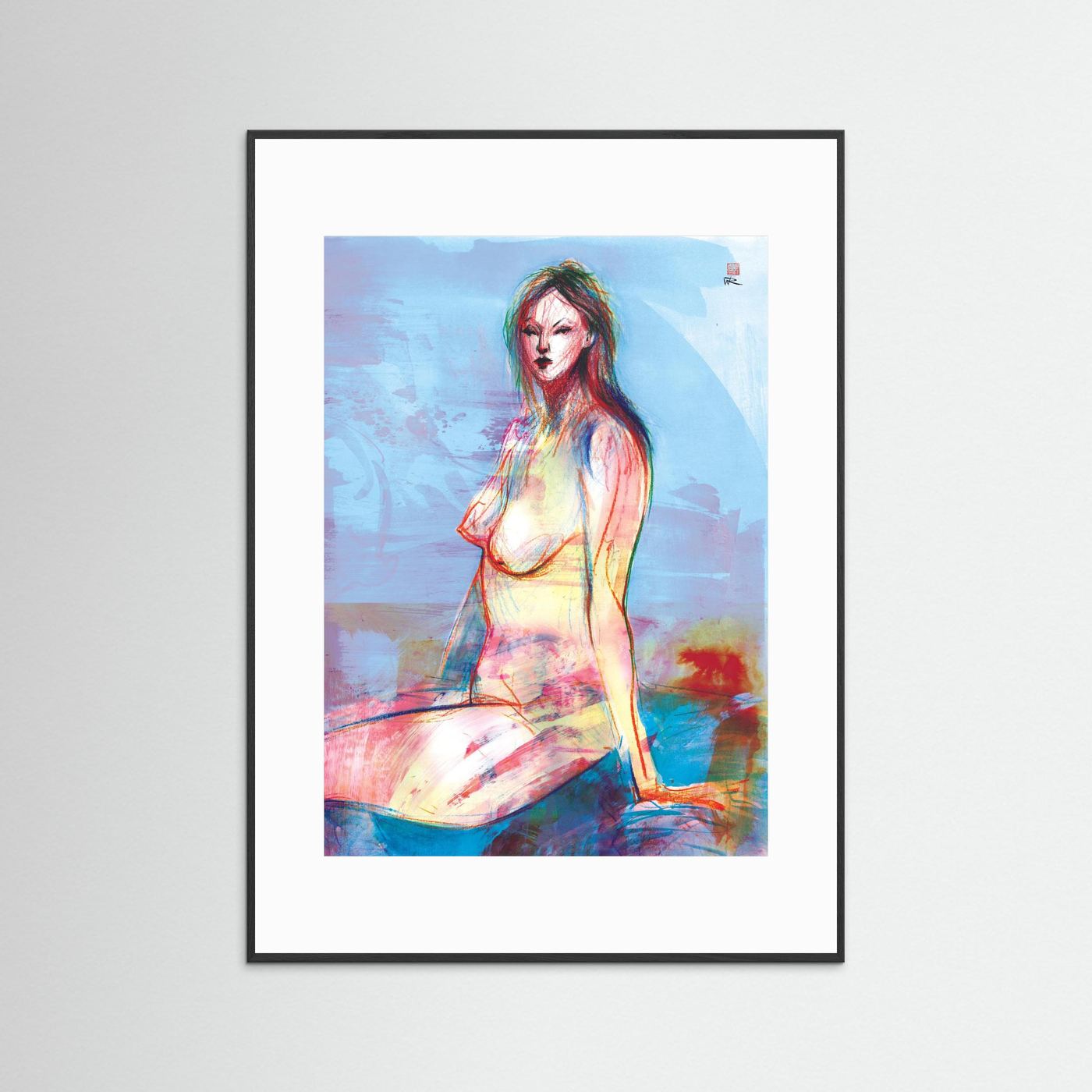Seated in reflection - Print on fine art paper