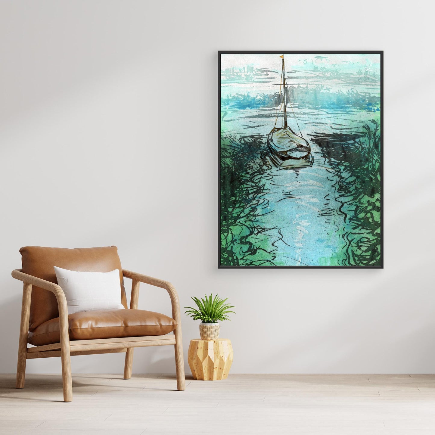 Stiffkey mooring edition 3 - Canvas print