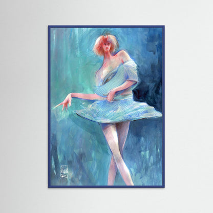 Catwalk in blue - Print on fine art paper