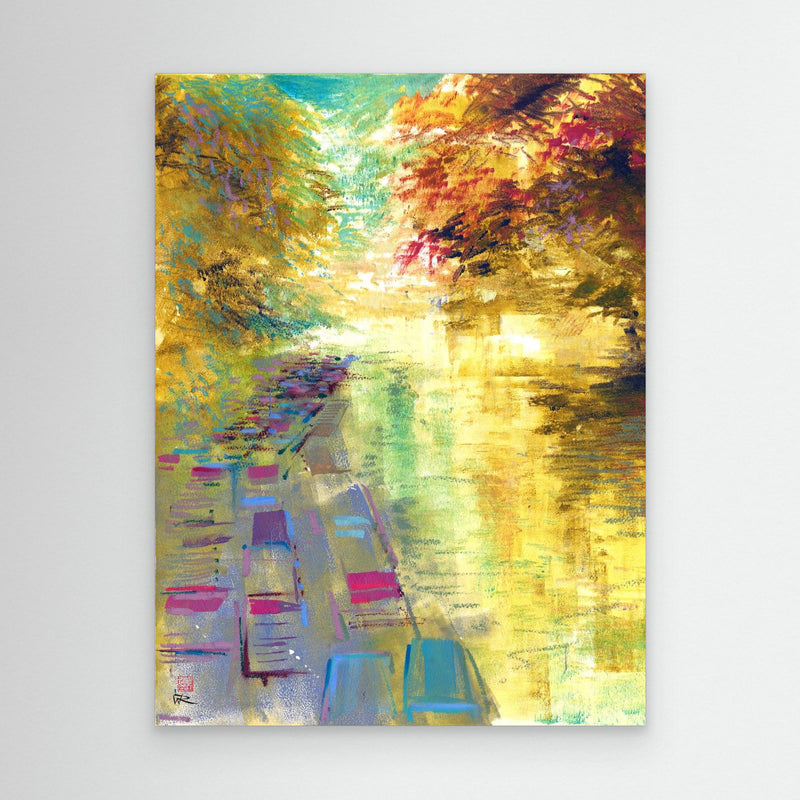 Punts under Magdalen bridge - Canvas art print