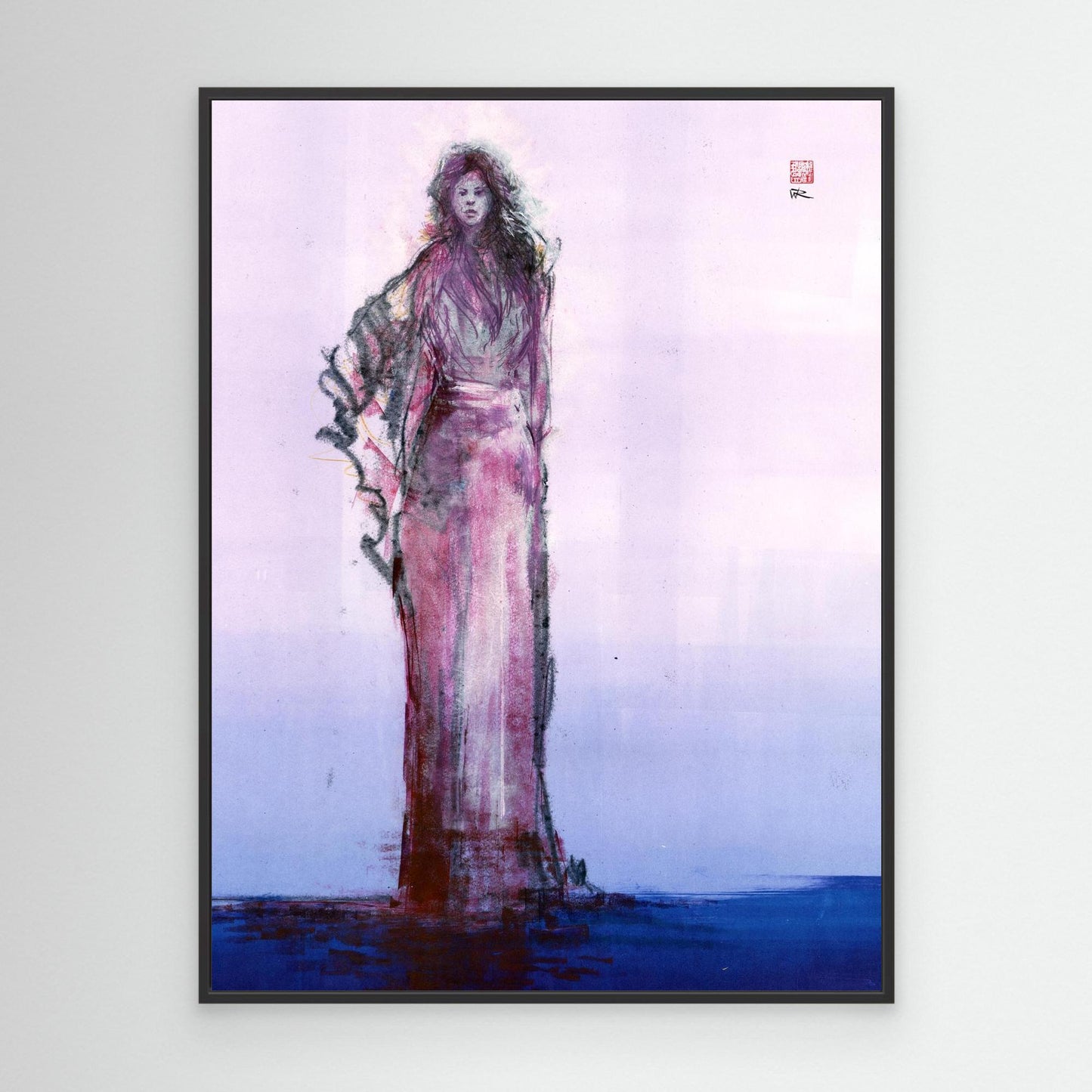 Ellipsis fashion drawn monoprint