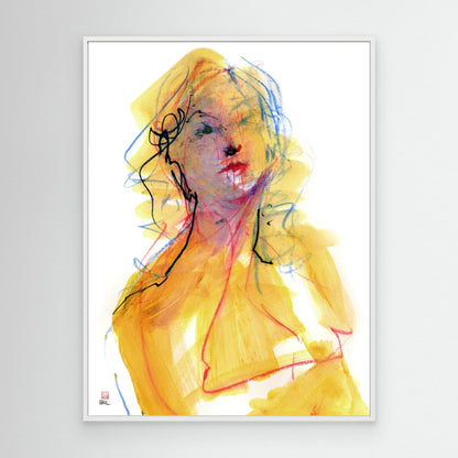 Red riding hood portrait - canvas print