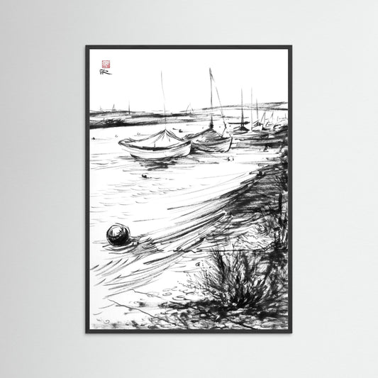 Blakeney mooring - paper print